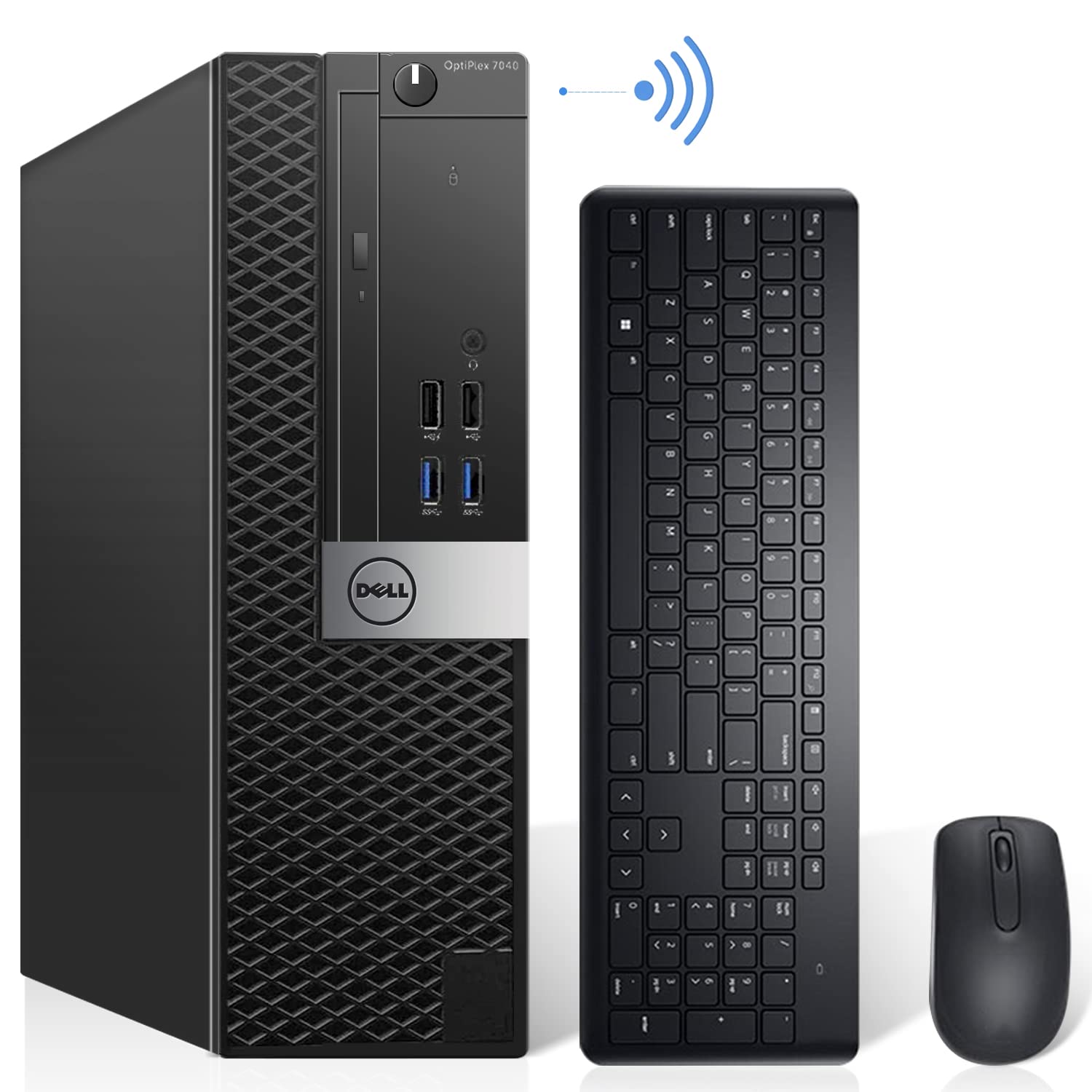Dell OptiPlex 7040 SFF Desktop Computer PC Intel Quad Core i7-6700 3.20GHz AX200 Built-in WiFi 6 Bluetooth 16GB DDR4 256GB NVMe M.2 SSD 2TB HDD HDMI Wireless Keyboard & Mouse Windows10 Pro (Refurbished)